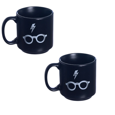 Kit Mini Xícaras Óculos Harry Potter 2 unidades 100ml em Cerâmica