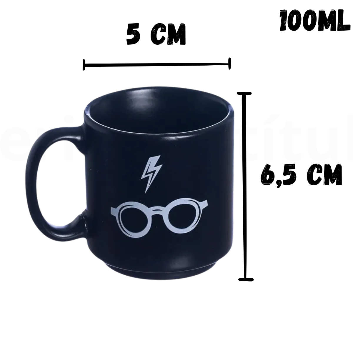 Kit Mini Xícaras Óculos Harry Potter 2 unidades 100ml em Cerâmica