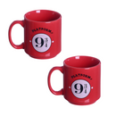 Kit Mini Xícaras Harry Potter Plataforma 9 34 - 2 Unidades Cerâmica 100ml