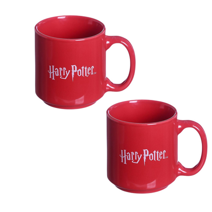 Kit Mini Xícaras Harry Potter Plataforma 9 34 - 2 Unidades Cerâmica 100ml