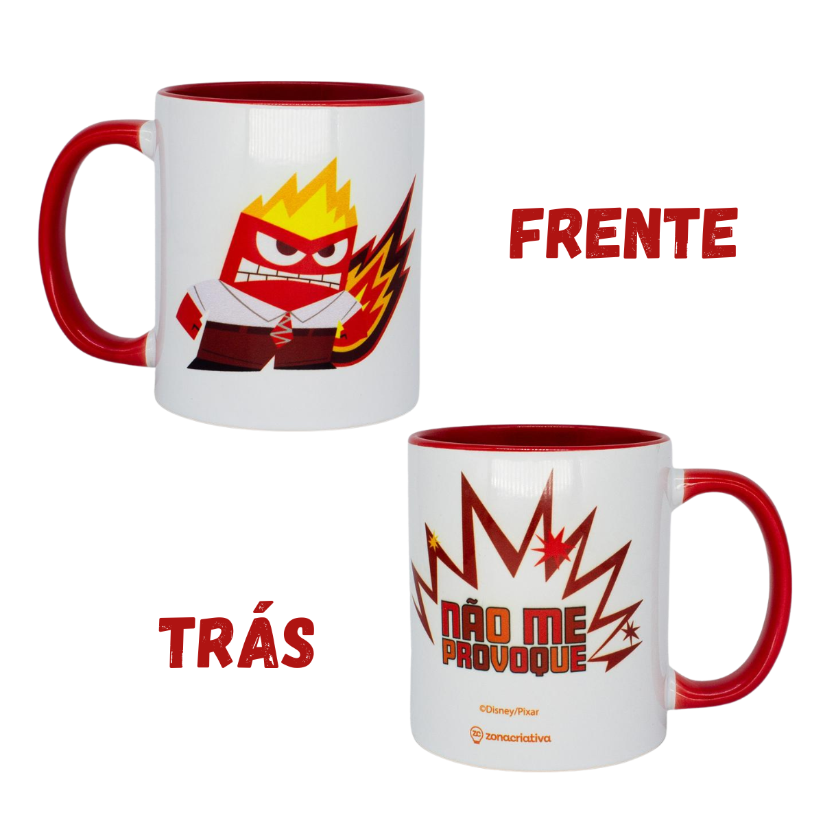 Caneca Raiva Divertida Mente 350ml Cerâmica