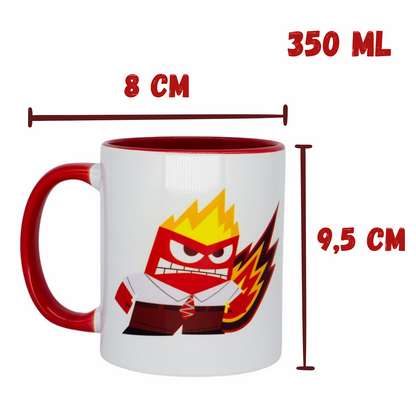Caneca Raiva Divertida Mente 350ml Cerâmica