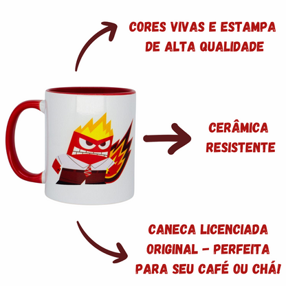 Caneca Raiva Divertida Mente 350ml Cerâmica