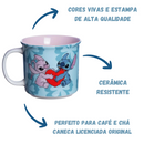 Caneca Stitch e Angel Namorados Alien Preferido 350ml