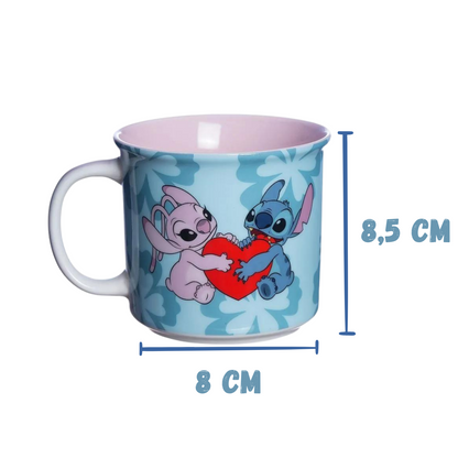 Caneca Stitch e Angel Namorados Alien Preferido 350ml