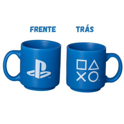Kit 2 Mini Canecas Playstation Videogame 100ml