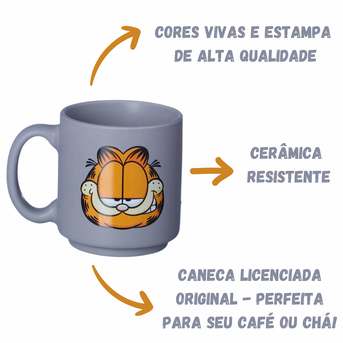 Kit 2 Mini Canecas Garfield 100ml