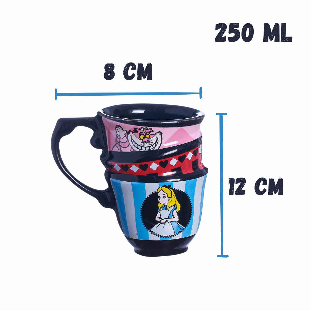 Caneca Trio Hora do Chá Alice no País das Maravilhas 250ml