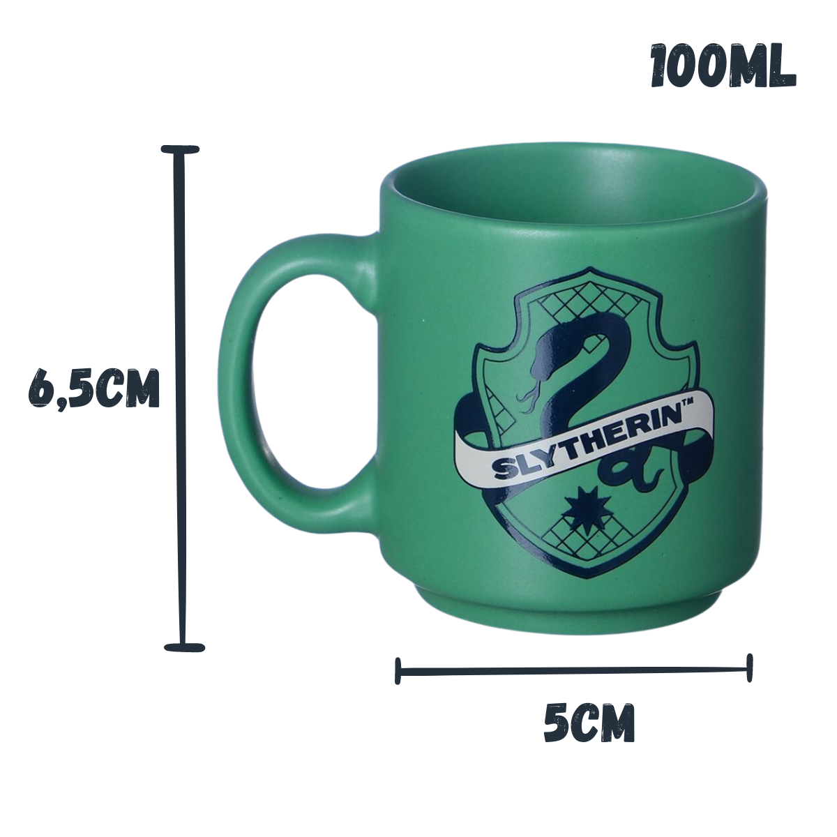Mini Caneca Sonserina Hogwarts Harry Potter HP 100ml