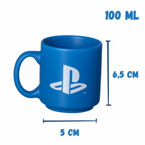 Kit 2 Mini Canecas Playstation Videogame 100ml