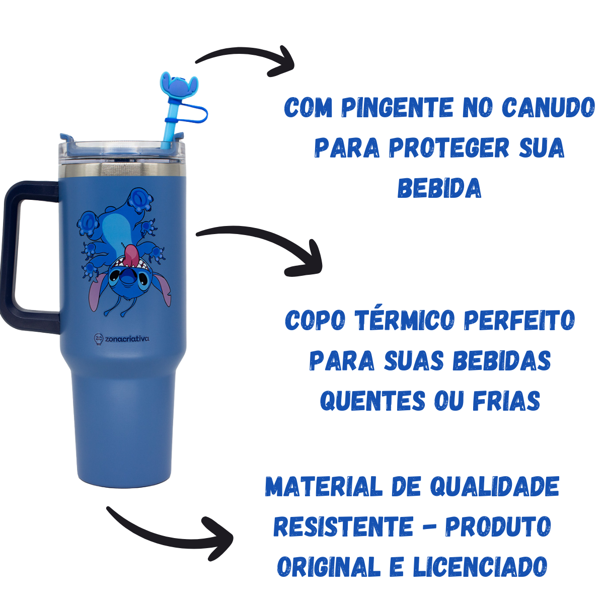 Canecão Copo Térmico Stitch 1,15L