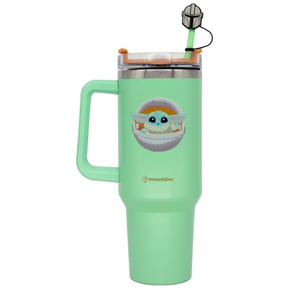 Canecão Copo Térmico Baby Yoda Mandalorian Star Wars 1,15L