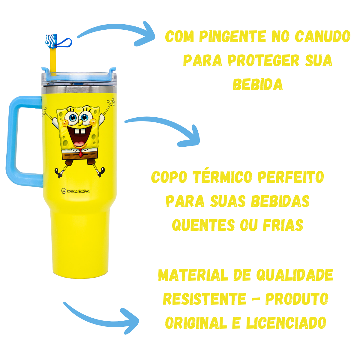 Canecão Copo Térmico Bob Sponja 1,15L