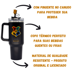 Canecão Copo Térmico Harry Potter Hogwarts 1,15L