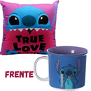 Kit Almofada Aveludada True Love e Caneca Stitch 350ml