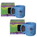 Kit Mini Xícaras Stitch Feliz 2 Unidades Cerâmica 100ml
