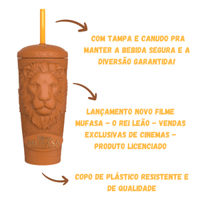 Copo Mufasa Rei Leão 3D 1 Litro Novo Filme