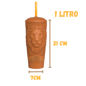 Kit Balde Pipoca Tambor e Copo Rei Leão Mufasa 3D Novo Filme