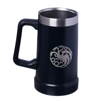 Caneca Copo Térmico House Of The Dragon Casa do Dragão Inox 730ml