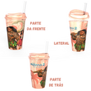 Copo com Tampa e Canudo Moana 2 Glitter 550ml