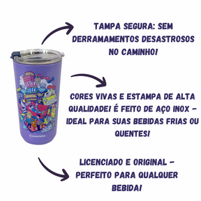 Copo Térmico Friends Central Perk com Tampa Lilás 500ml