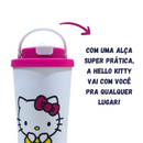 Copo Térmico Hello Kitty 850ml Inox com Canudo e Base Antiderrapante – Mantém Gelado até 8h + Brinde
