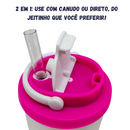Copo Térmico Hello Kitty 850ml Inox com Canudo e Base Antiderrapante – Mantém Gelado até 8h + Brinde