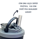 Copo Harry Potter Hogwarts 850ml em Aço Inox com Canudo, Base Antiderrapante e Brinde Exclusivo