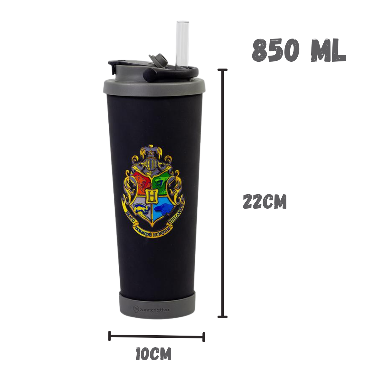 Copo Térmico Spring Hogwarts Harry Potter Aço Inox 850ml