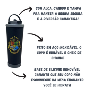 Copo Térmico Spring Hogwarts Harry Potter Aço Inox 850ml