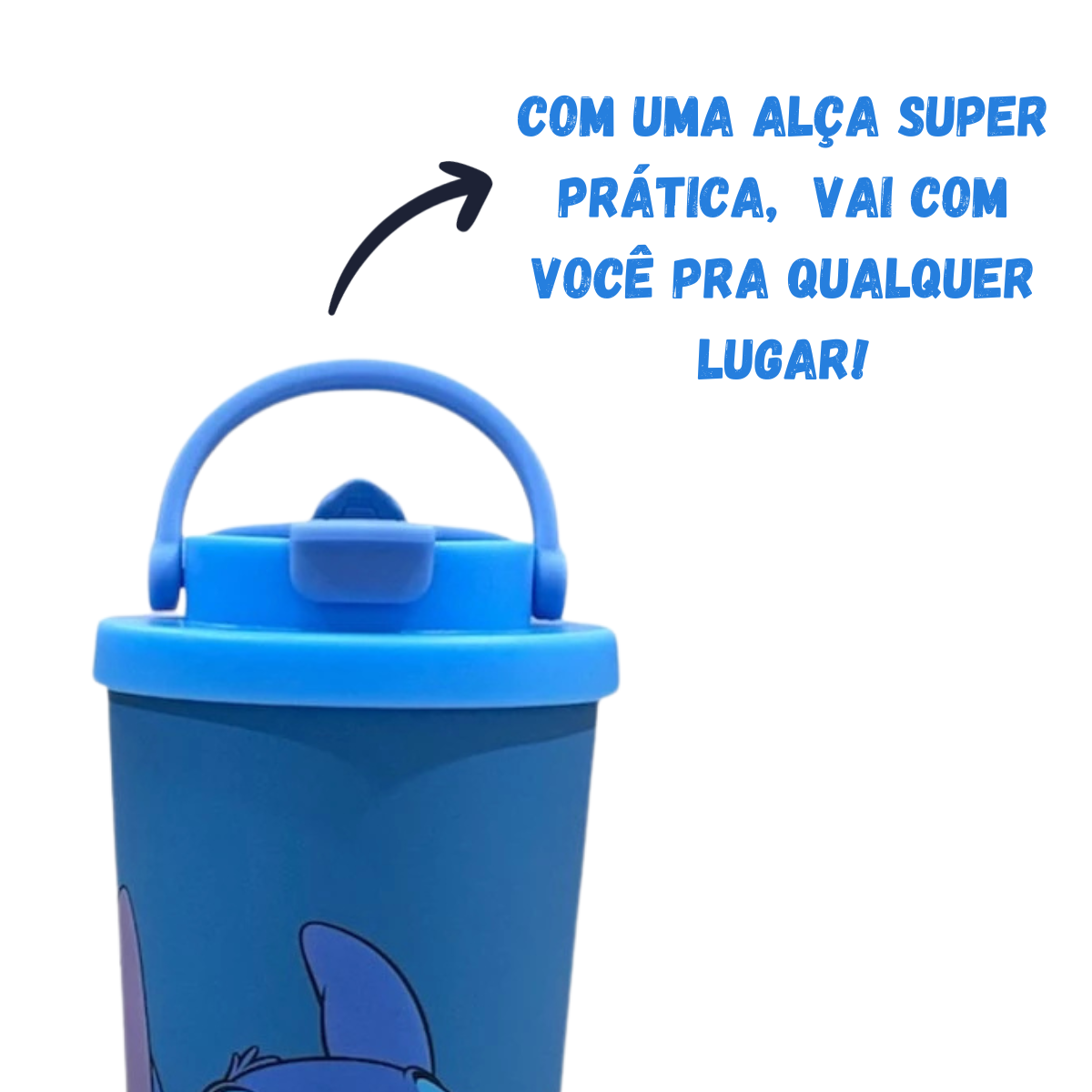 Copo Stitch 850ml – Térmico Oficial Disney + Brinde