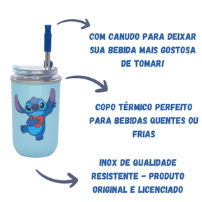 Copo Térmico Neo Stitch com Canudo 300ml