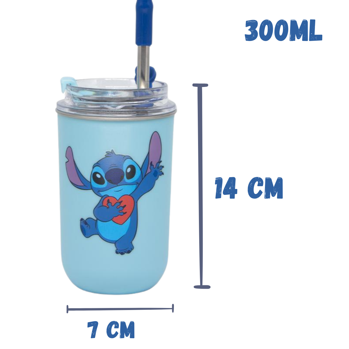 Copo Térmico Neo Stitch com Canudo 300ml