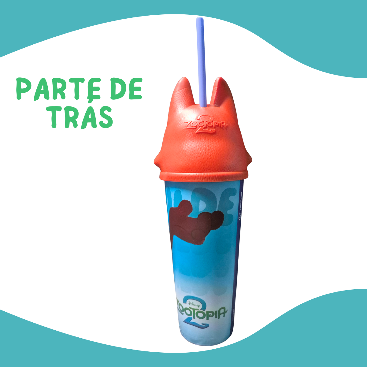 Copo Zootopia 2 Nick Wilde Raposa Formato Cinema 2025 900ml