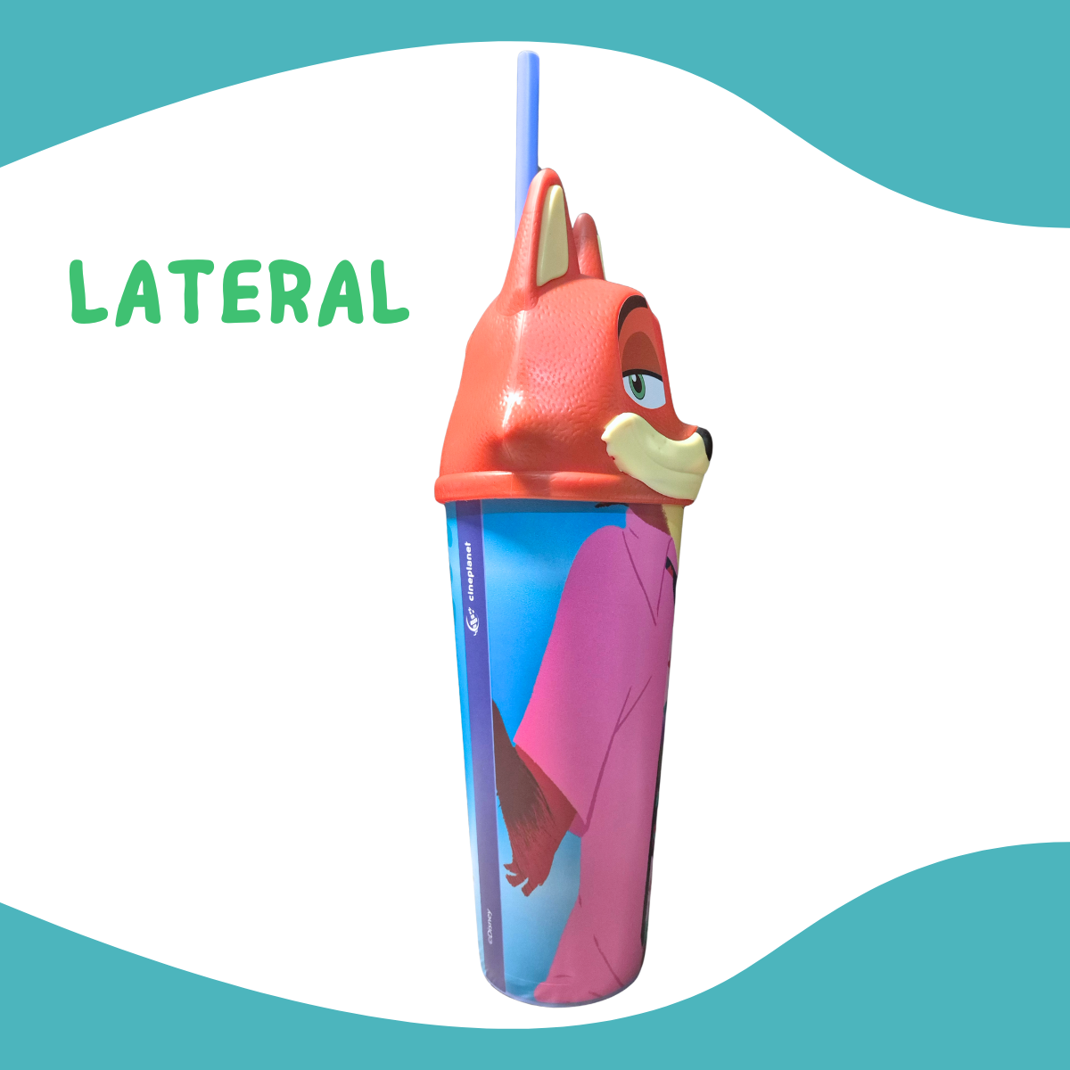 Copo Zootopia 2 Nick Wilde Raposa Formato Cinema 2025 900ml