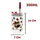 Copo Térmico Harry Potter Hogwarts Tampa Canudo 300ml