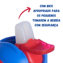 Garrafa Infantil Homem-Aranha 400ml Alça Tampa e Bico Antivazamento