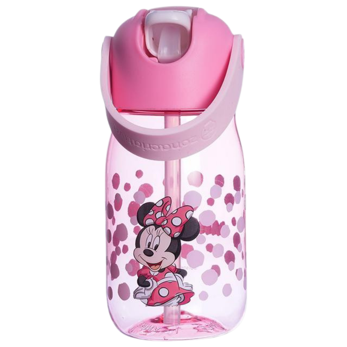 Garrafa Minnie Infantil com Tampa Alça e Bico 400ml