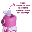 Garrafa Minnie Infantil com Tampa Alça e Bico 400ml