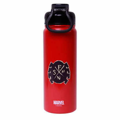 Garrafa Térmica Homem-Aranha 650ml  Aço Inox com Canudo Removível e Tampa Click