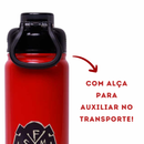 Garrafa Térmica Homem-Aranha 650ml  Aço Inox com Canudo Removível e Tampa Click