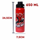 Garrafa Térmica Homem-Aranha 650ml  Aço Inox com Canudo Removível e Tampa Click