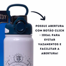 Garrafa Térmica Harry Potter Castelo 650ml Tampa Click e Canudo – Oficial Hogwarts + Brinde