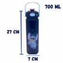 Garrafa Térmica Inox Stitch Com Alça e Botão Click 700ml