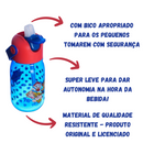 Garrafa Flip Patrulha Canina Infantil com Tampa Canudo e Alça 400ml