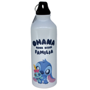 Garrafa de Alumínio Stitch 500ml com Mosquetão – Design Exclusivo Ohana e Estampa Licenciada
