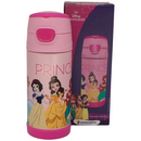 Garrafa Térmica Infantil Princesas Disney 350ml Aço Inox com Canudo