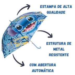 Guarda-Chuva Sombrinha Infantil Stitch Automático