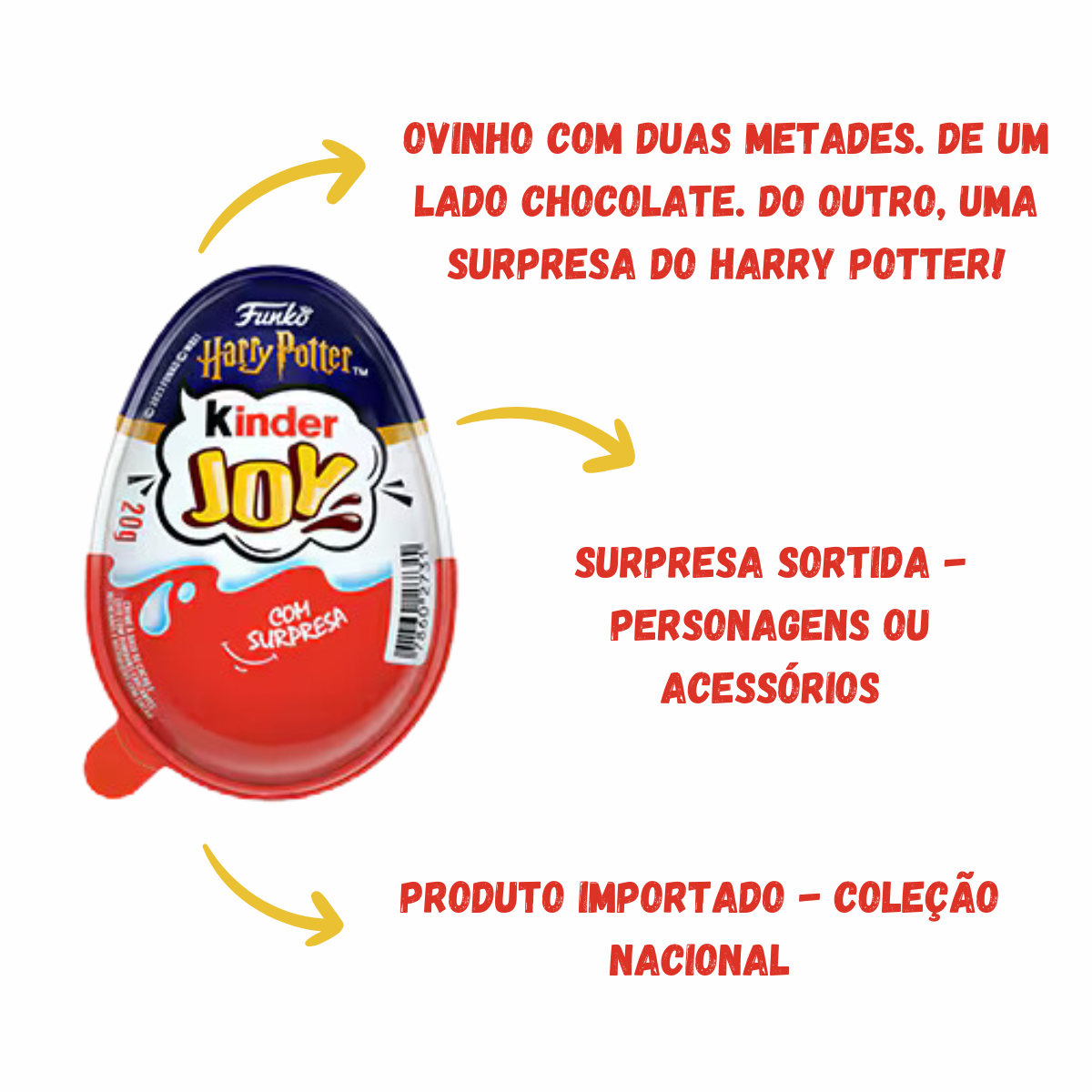 Kinder Joy Harry Potter Surpresa Colecionável Sortida