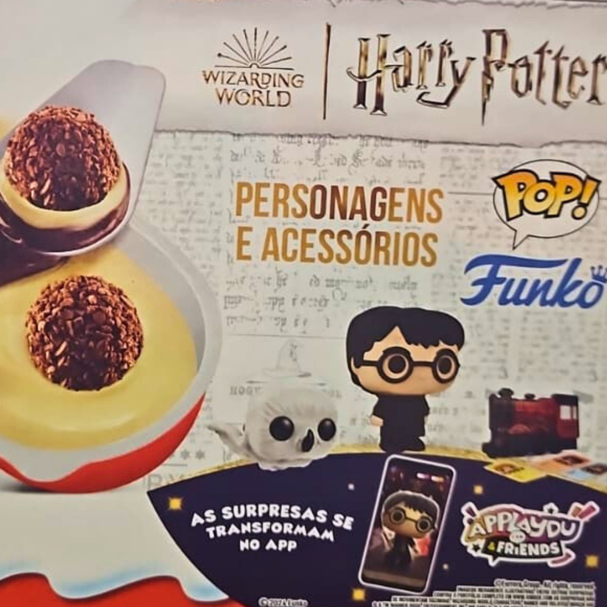 Kit com 5 Kinder Joy Harry Potter Surpresa Colecionável Sortida